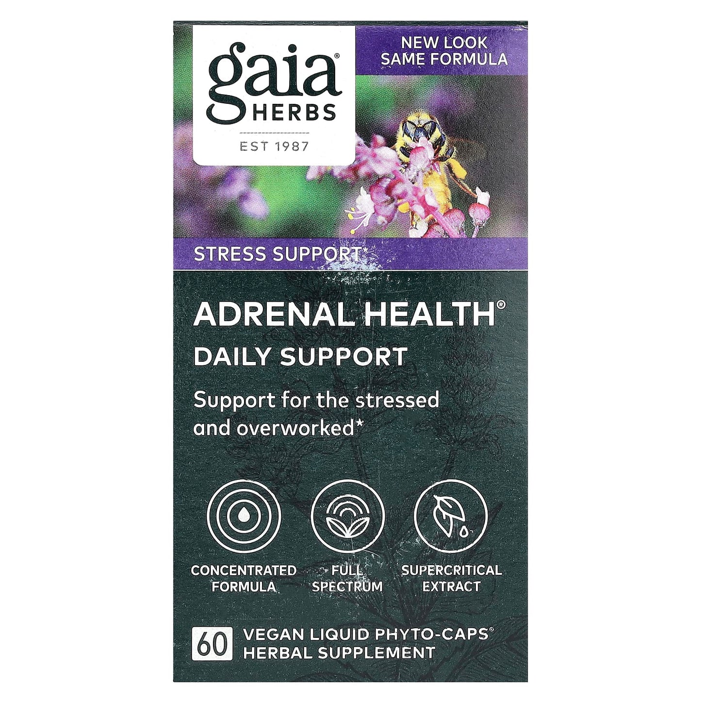 Gaia Herbs Adrenal Health Daily Support for Stress Relief - Image 1