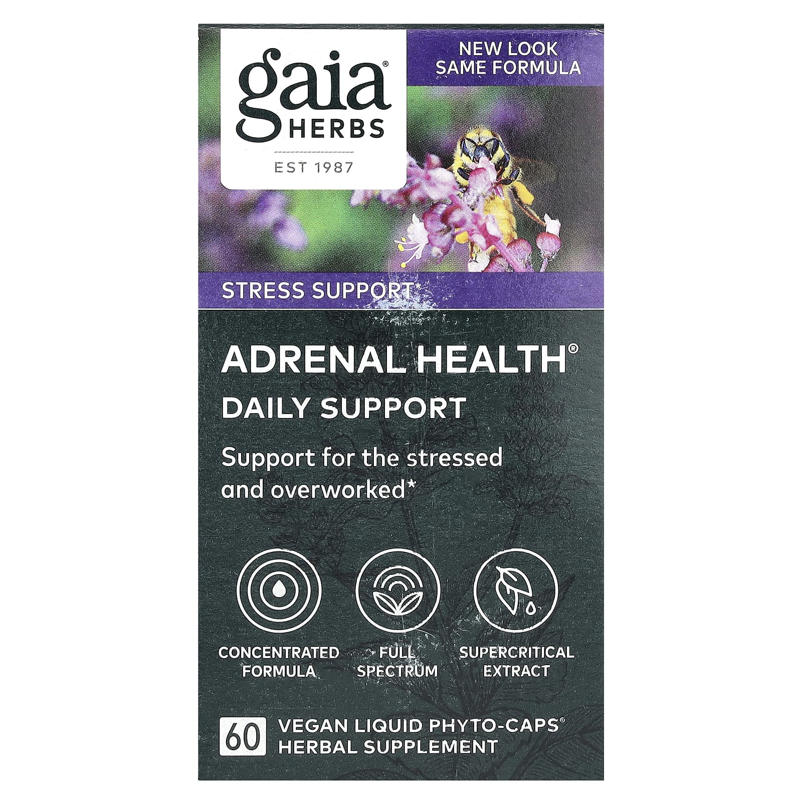 Gaia Herbs Adrenal Health Daily Support for Stress Relief - Image 1