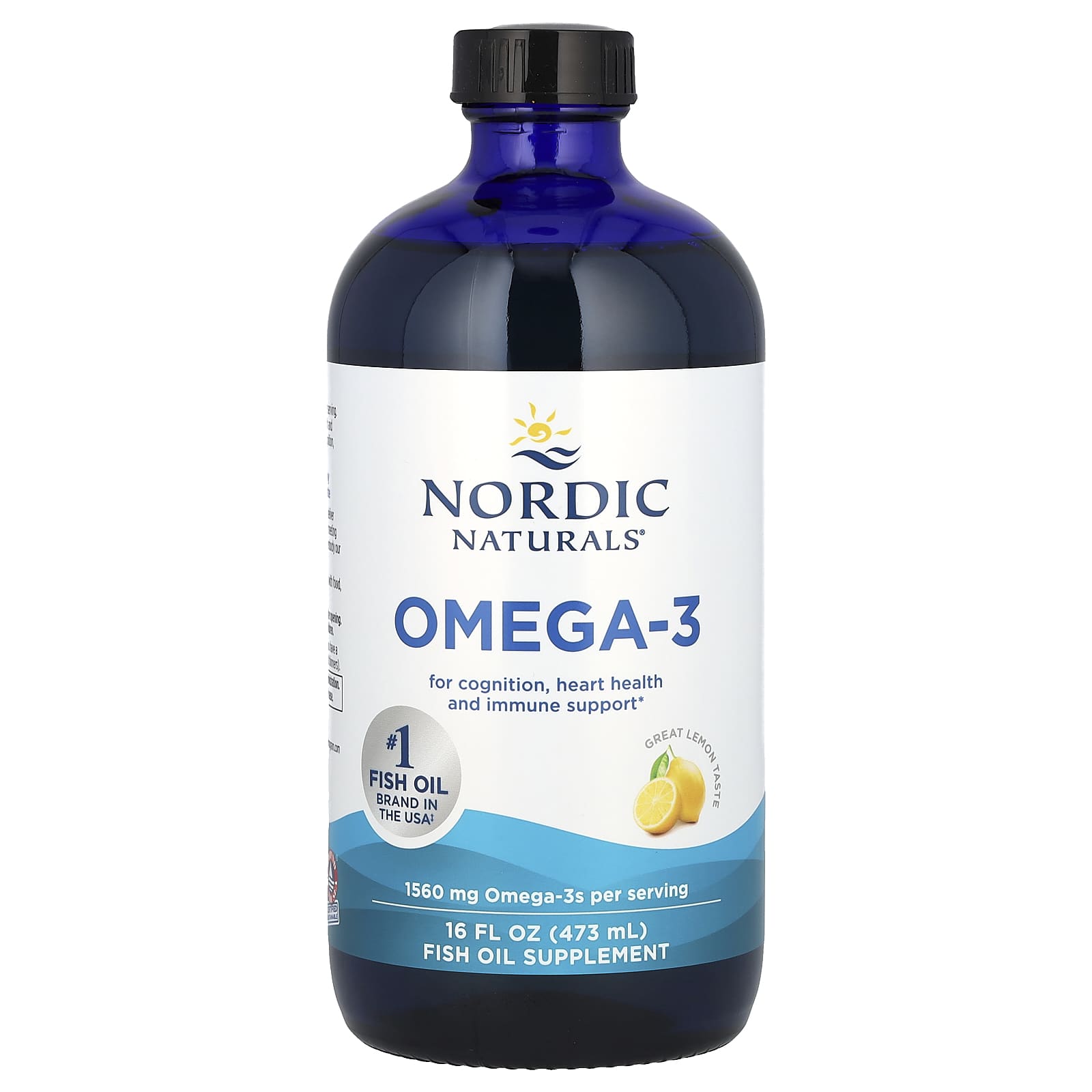 Nordic Naturals, Omega-3, Lemon, 1,560 mg, 16 fl oz (473 ml) - Image 1
