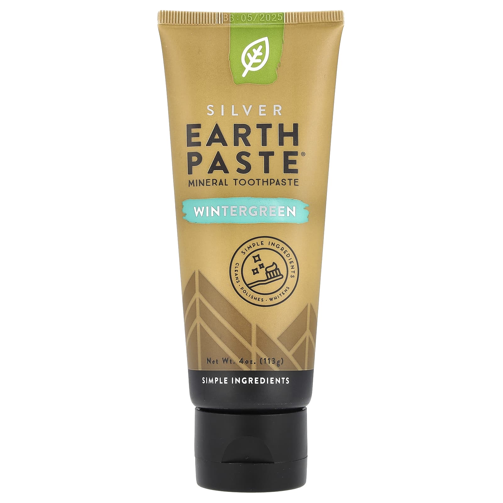 Redmond Trading Company, Silver Earth Paste®, Mineral Toothpaste, Wintergreen, 4 oz (113 g) - Image 1