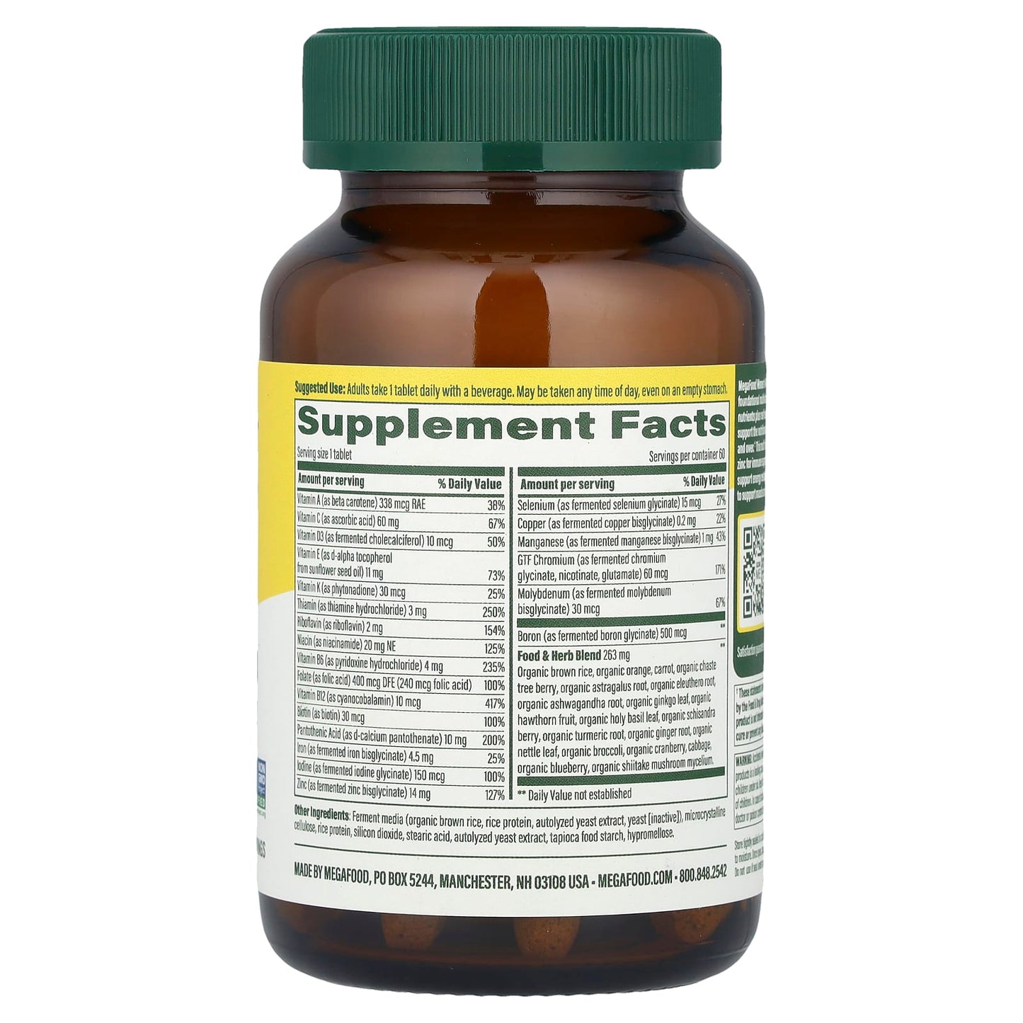 MegaFood, Women's 40+ One Daily Multivitamin, 60 Tablets - Image 2