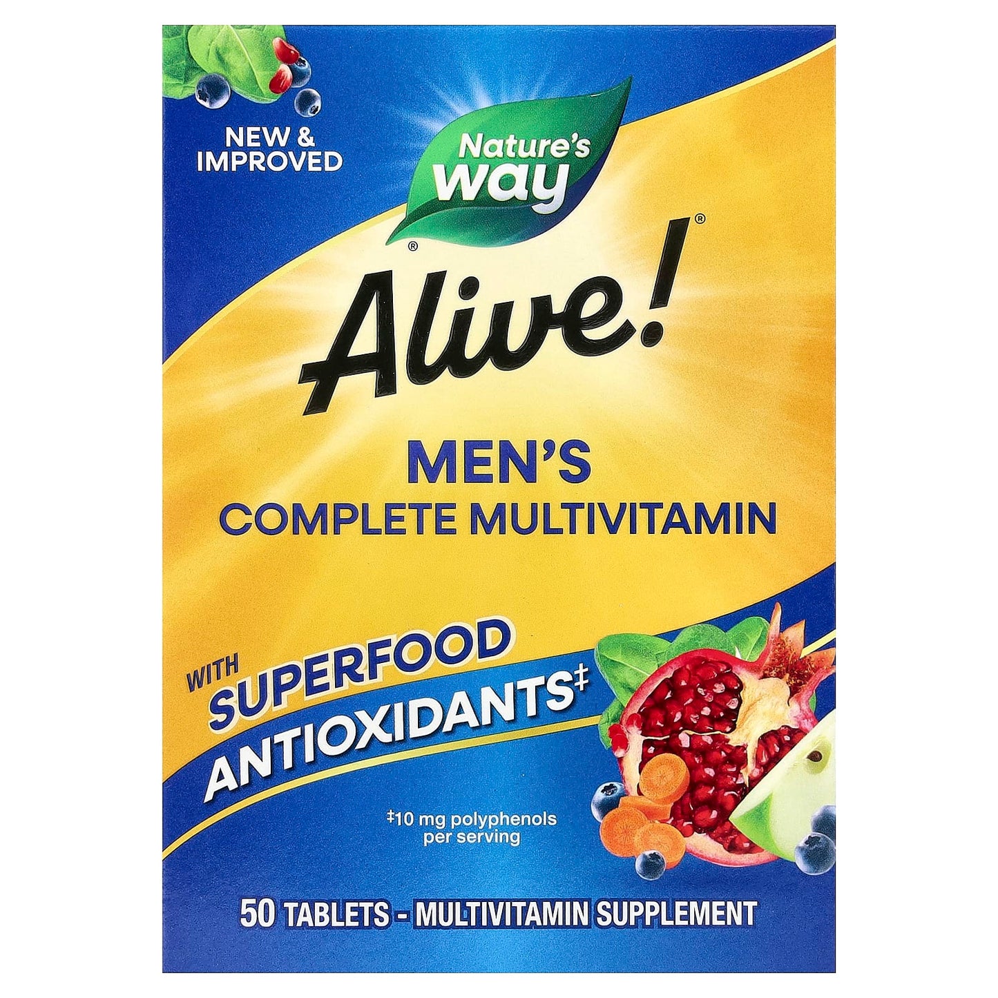Nature's Way, Alive!®, Men's Complete Multivitamin, 50 Tablets - Image 1