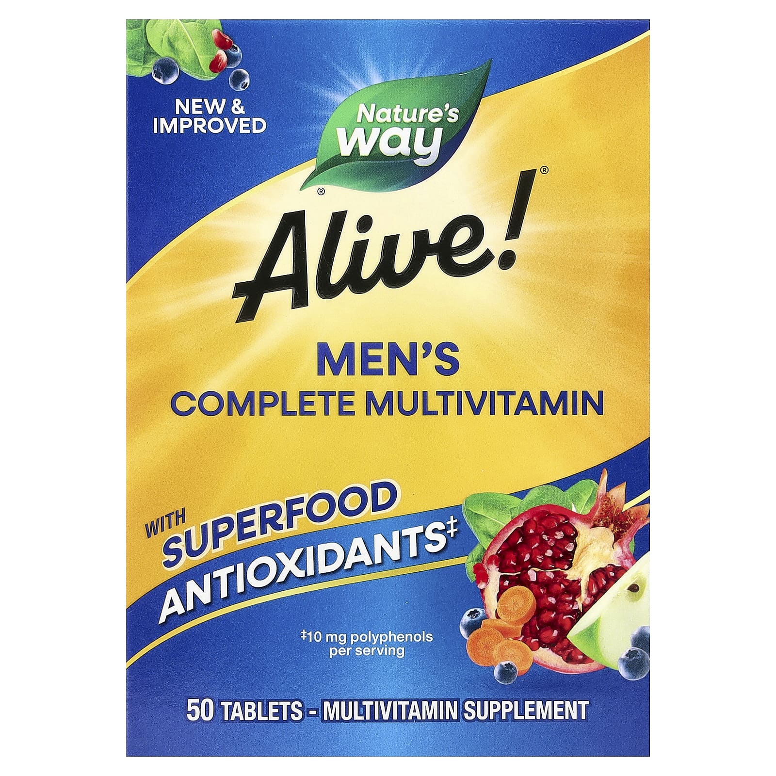 Nature's Way, Alive!®, Men's Complete Multivitamin, 50 Tablets - Image 1