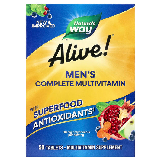 Nature's Way, Alive!®, Men's Complete Multivitamin, 50 Tablets - Image 1
