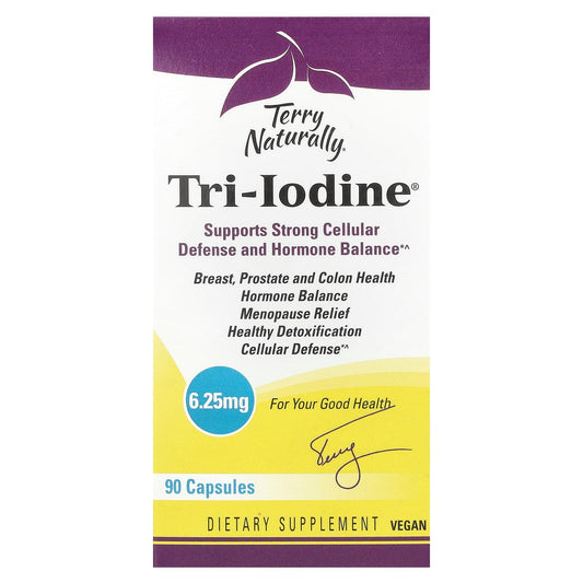 Terry Naturally, Tri-Iodine®, 6.25 mg , 90 Capsules - Image 1