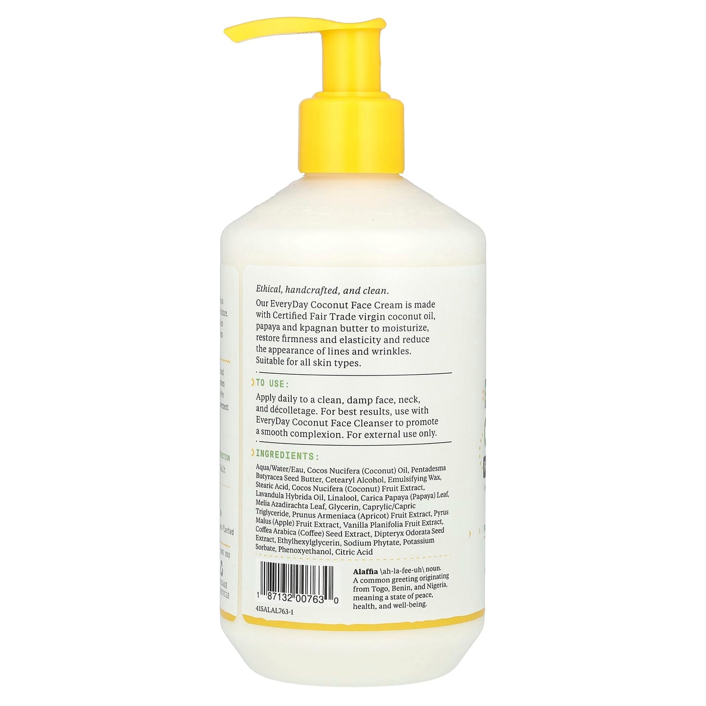Certified Fair Trade Coconut Face Cream for All Skin Types - Image 2