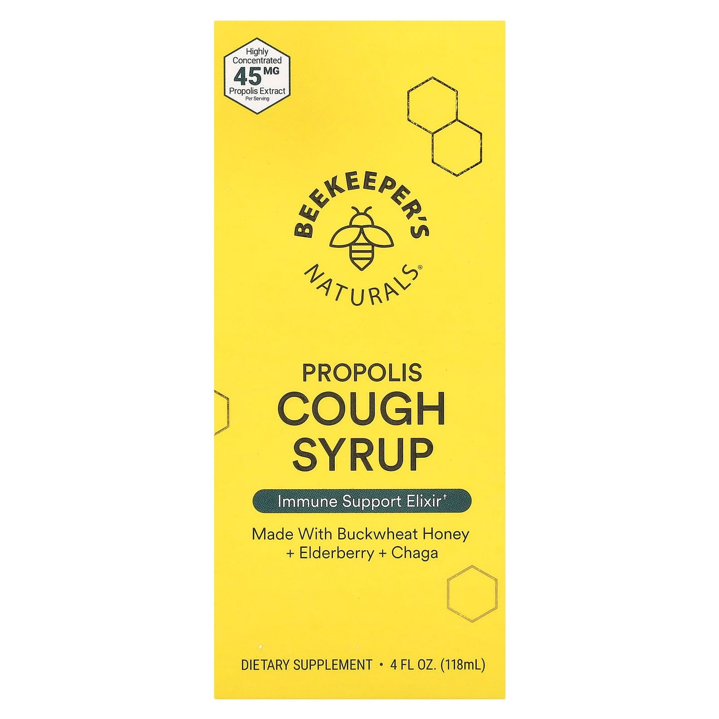 Beekeeper's Naturals Propolis Cough Syrup for Immunity Support - Image 1