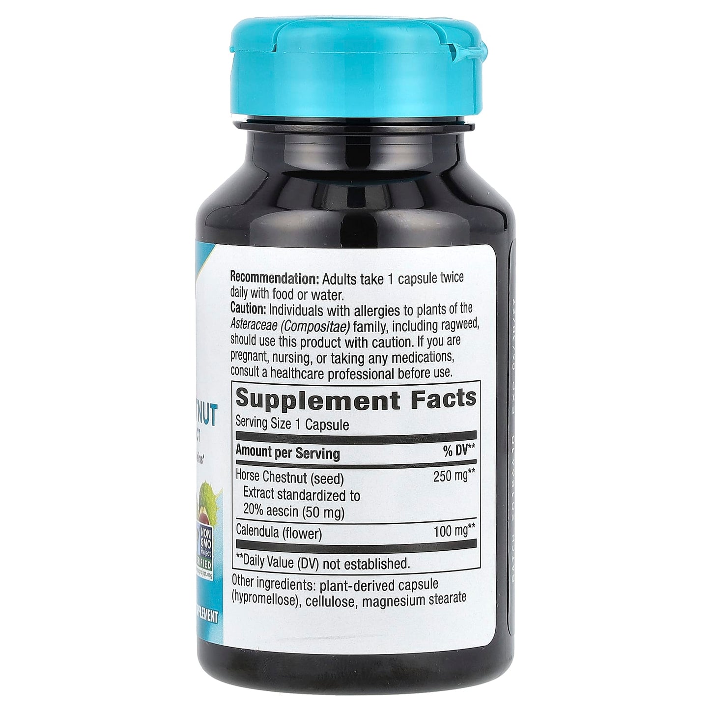 Nature's Way, Horse Chestnut, Premium Extract, 250 mg, 90 Vegan Capsules - Image 2
