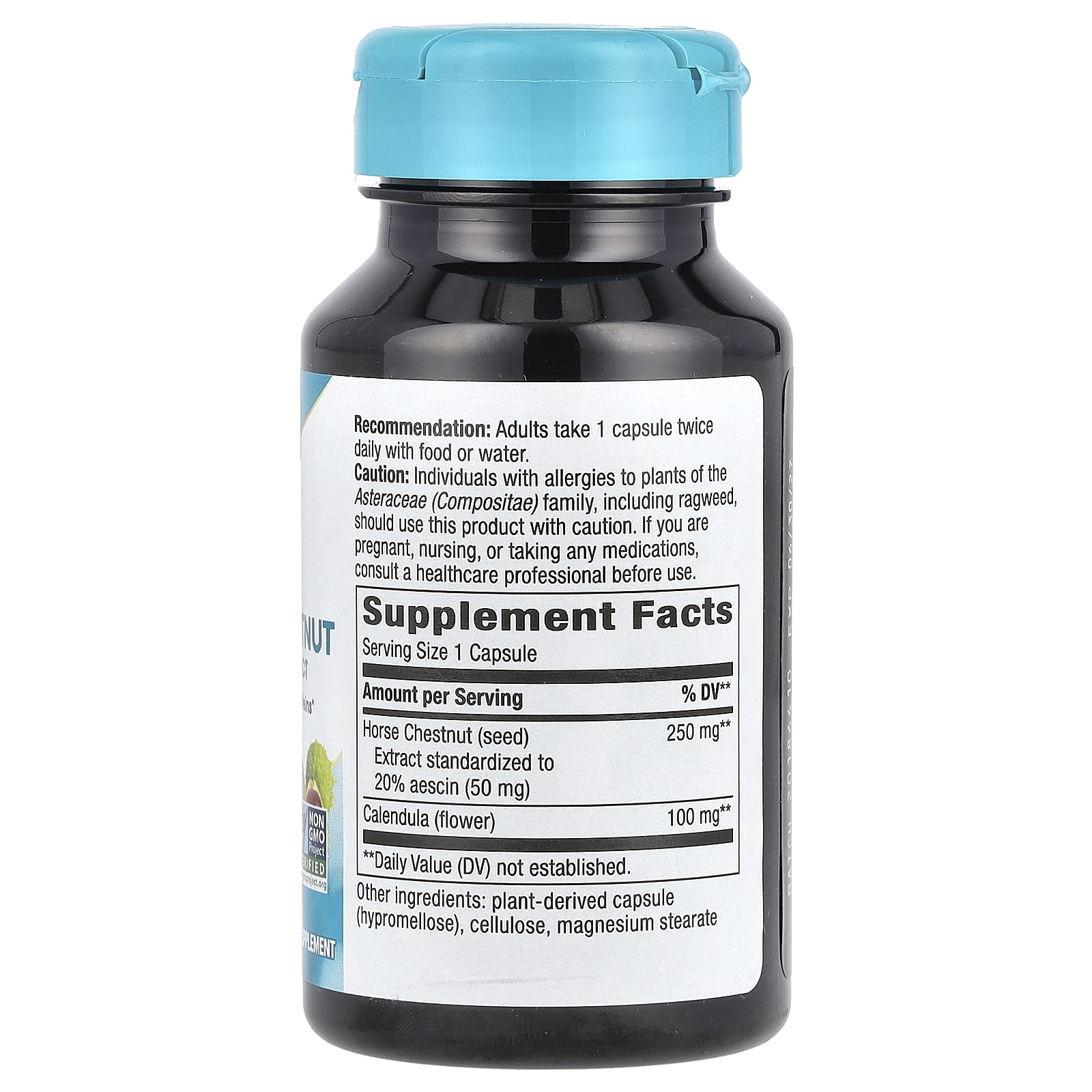 Nature's Way, Horse Chestnut, Premium Extract, 250 mg, 90 Vegan Capsules - Image 2