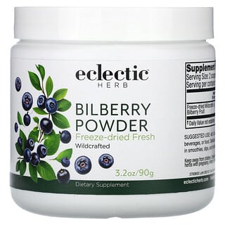 Bilberry Powder by Eclectic Herb - 90g Vision Support Supplement