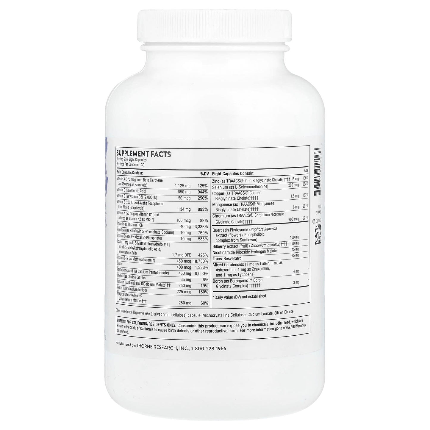 Thorne, Advanced Nutrients, 240 Capsules - Image 2
