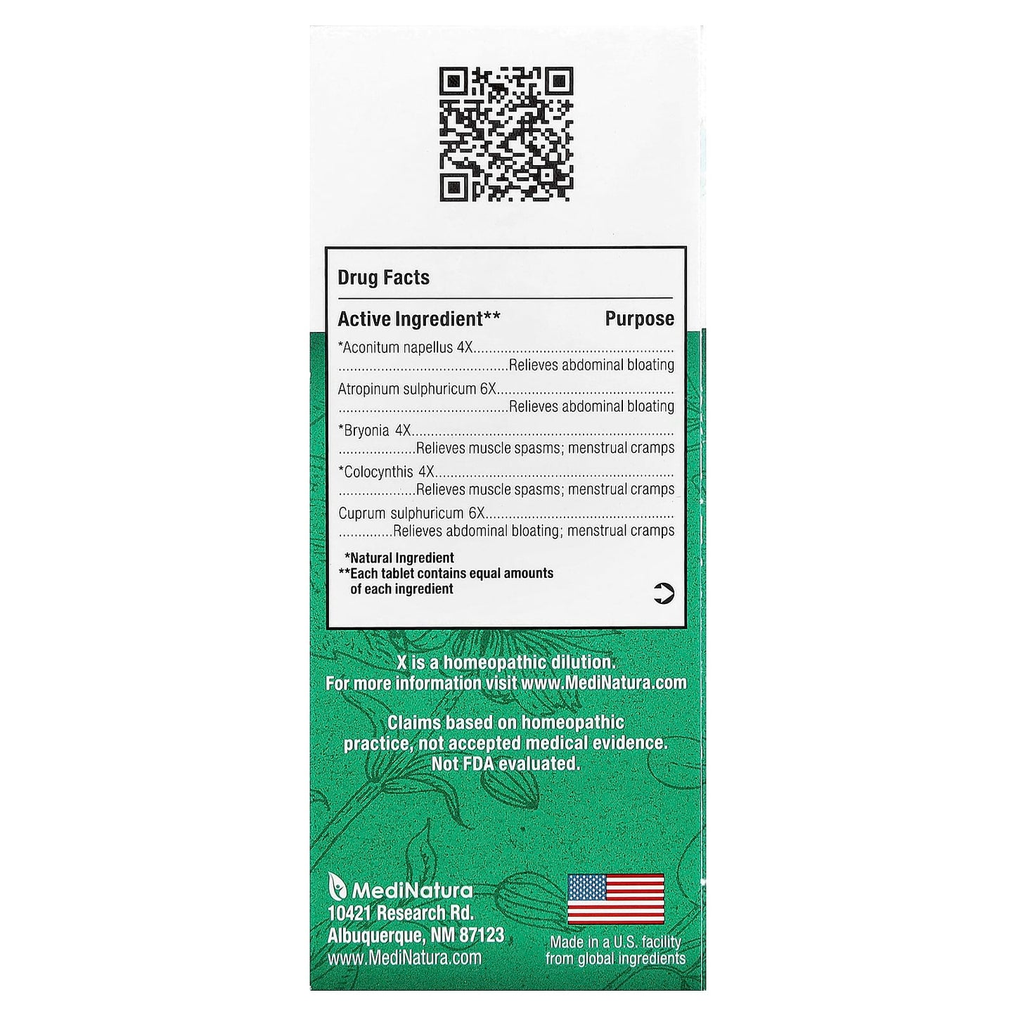 MediNatura, BHI, Spasm Pain, 100 Tablets - Image 2