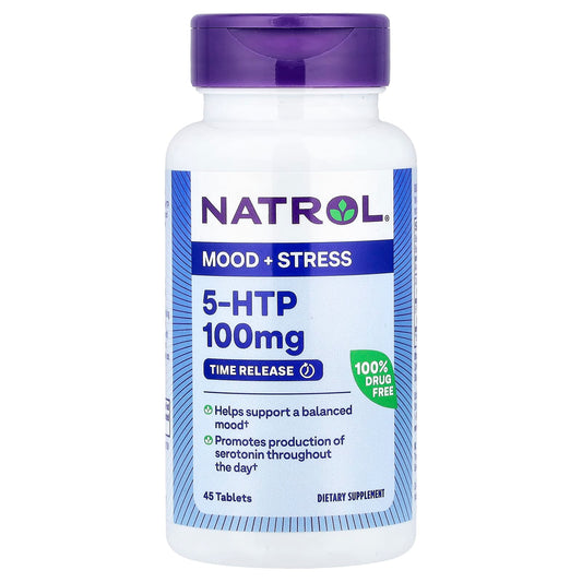 Natrol, 5-HTP, Time Release, 100 mg, 45 Tablets