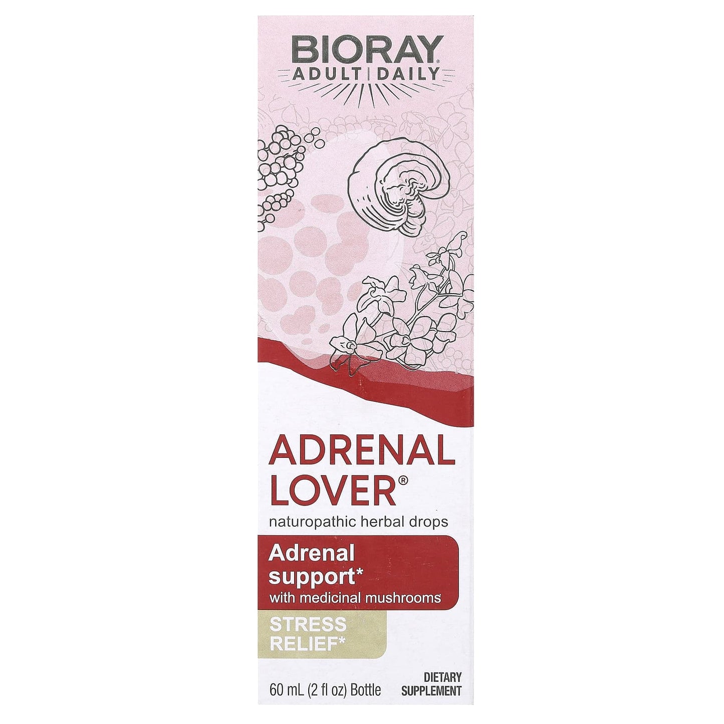 Bioray Adrenal Support with Medical Mushrooms - 2 fl oz (60 ml) - Image 1