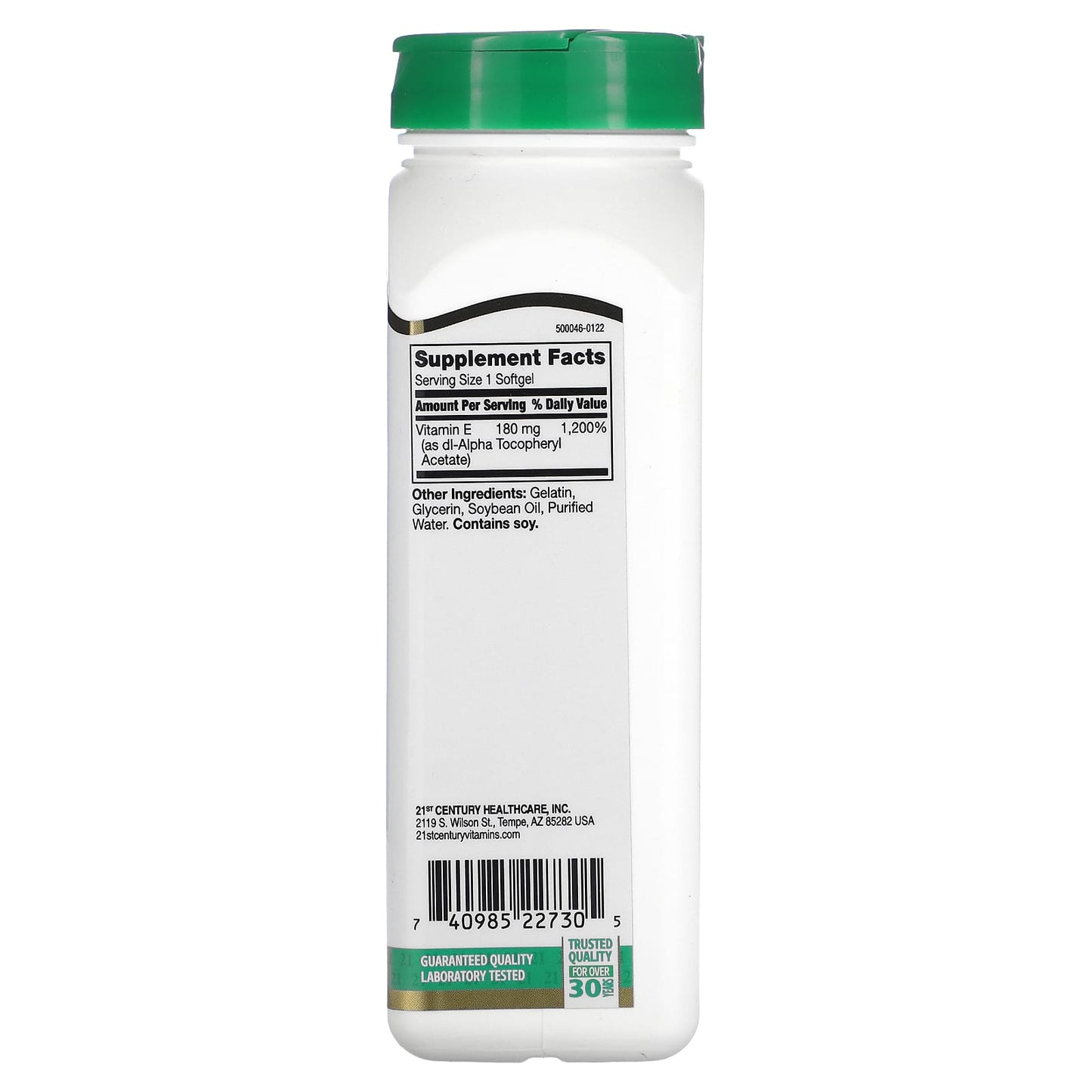 Vitamin E Supplement - 180mg, 250 Softgels, 21st Century - Image 2