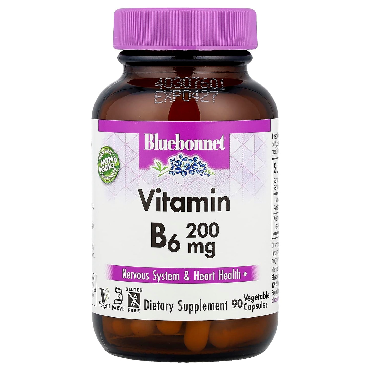 Boost Nervous System & Heart Health with Bluebonnet Nutrition Vitamin B6 - Image 1