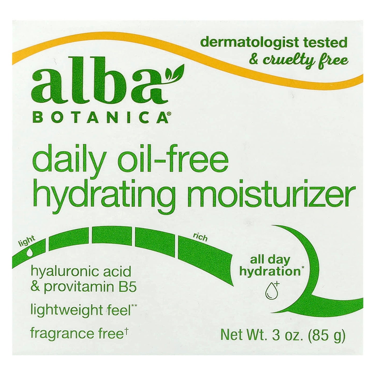 Alba Botanica Daily Oil-Free Hydrating Moisturizer, Fragrance Free, 3 oz - Image 2
