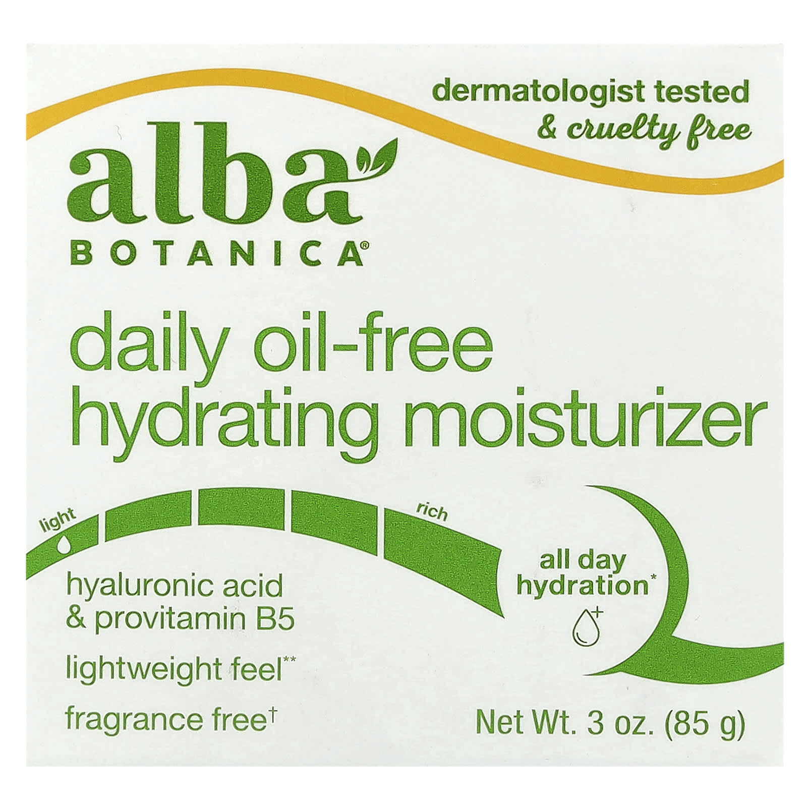 Alba Botanica Daily Oil-Free Hydrating Moisturizer, Fragrance Free, 3 oz - Image 2