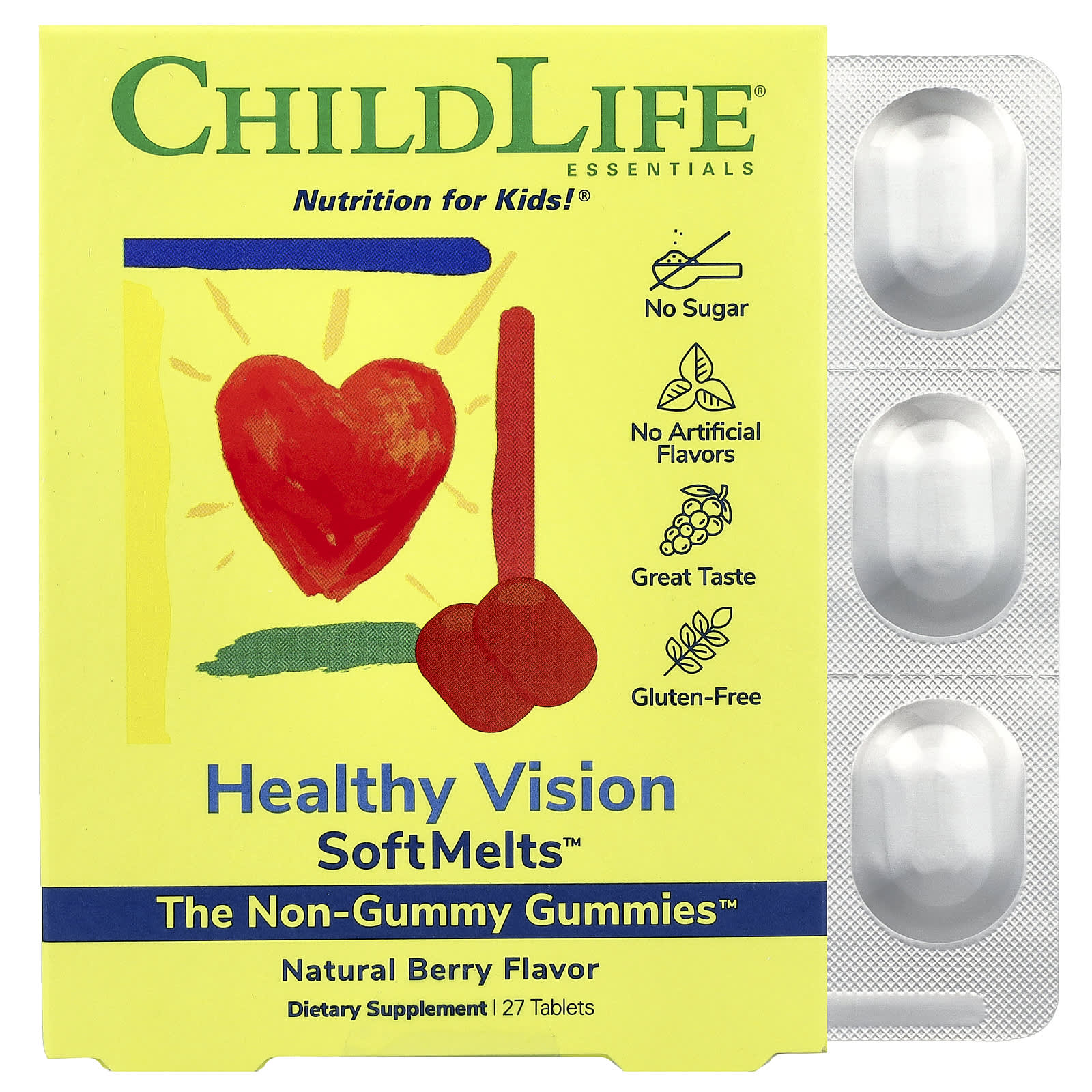 ChildLife Essentials Healthy Vision Support for Kids - Natural Berry - Image 1