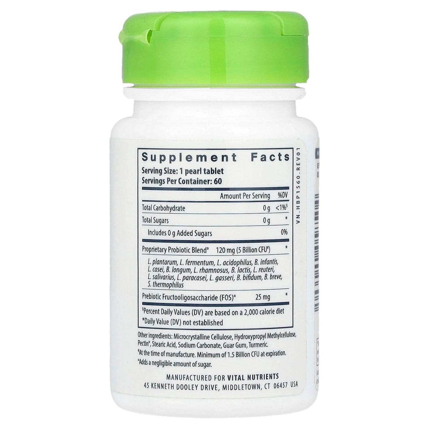 Vital Nutrients, Hyperbiotics®, Pro-15®, Pre + Probiotic, 60  Vegan Micro-Pearls - Image 2