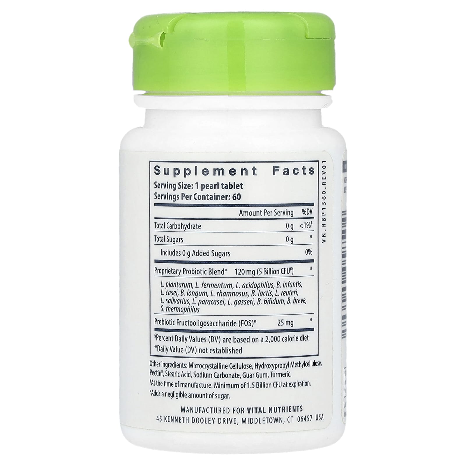Vital Nutrients, Hyperbiotics®, Pro-15®, Pre + Probiotic, 60  Vegan Micro-Pearls - Image 2