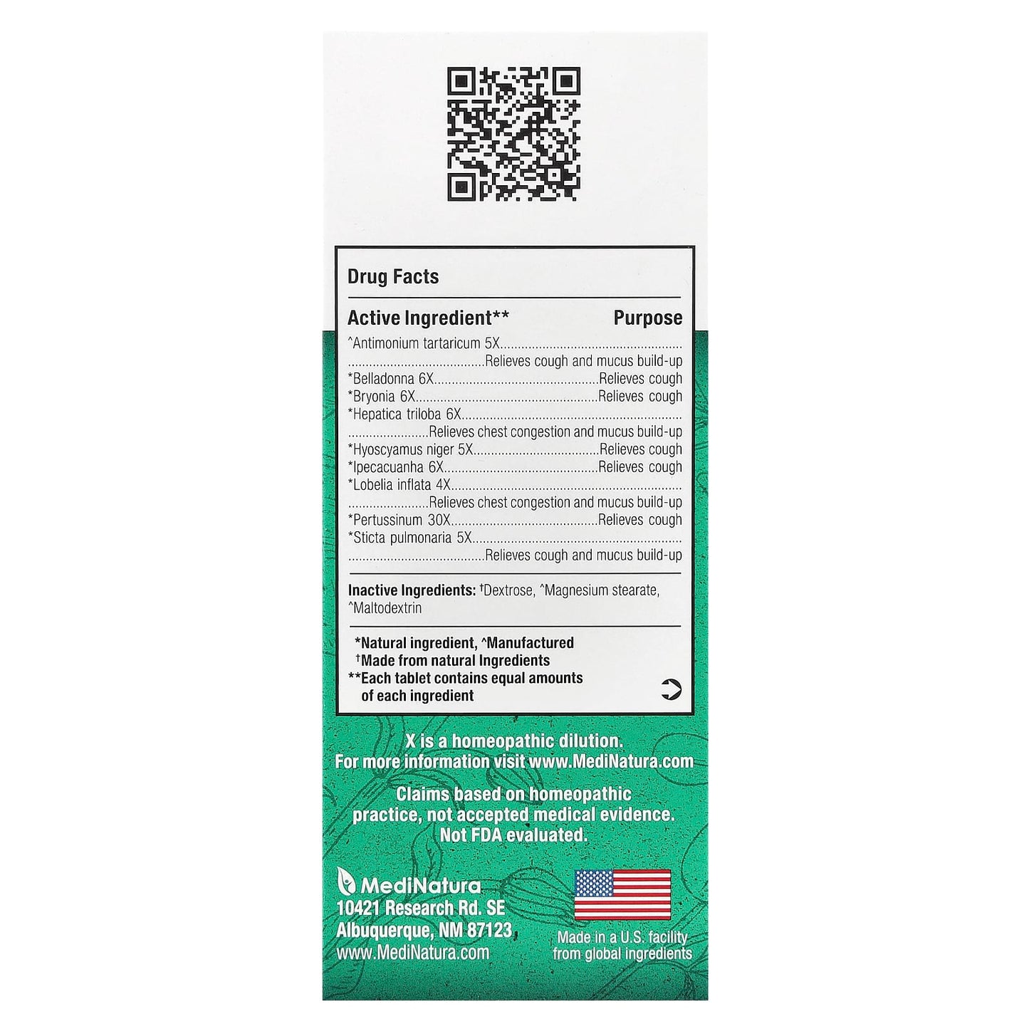 MediNatura, BHI, Mucus Relief, 100 Tablets - Image 2