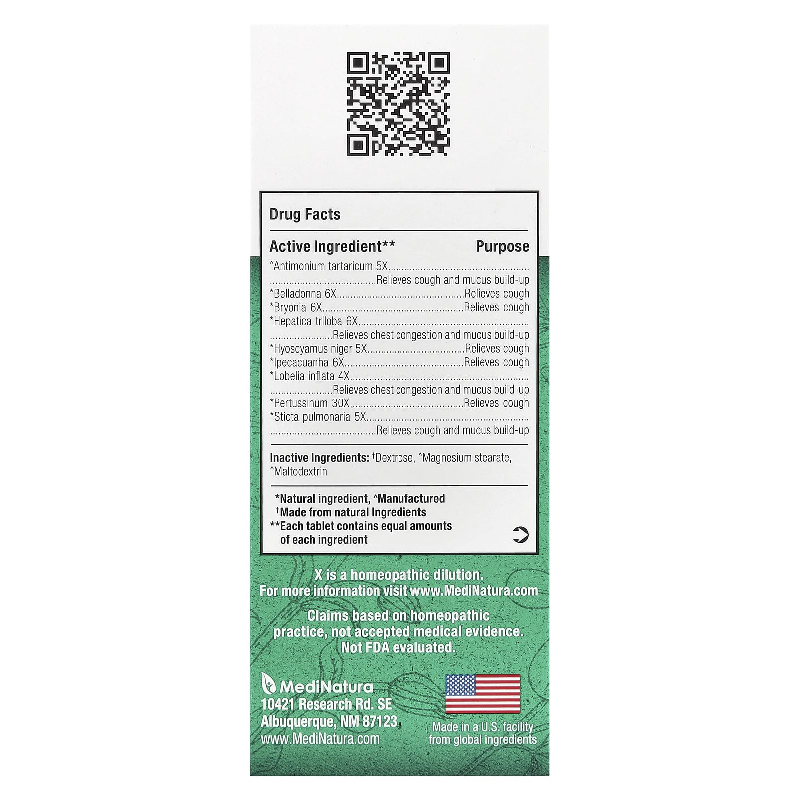 MediNatura, BHI, Mucus Relief, 100 Tablets - Image 2