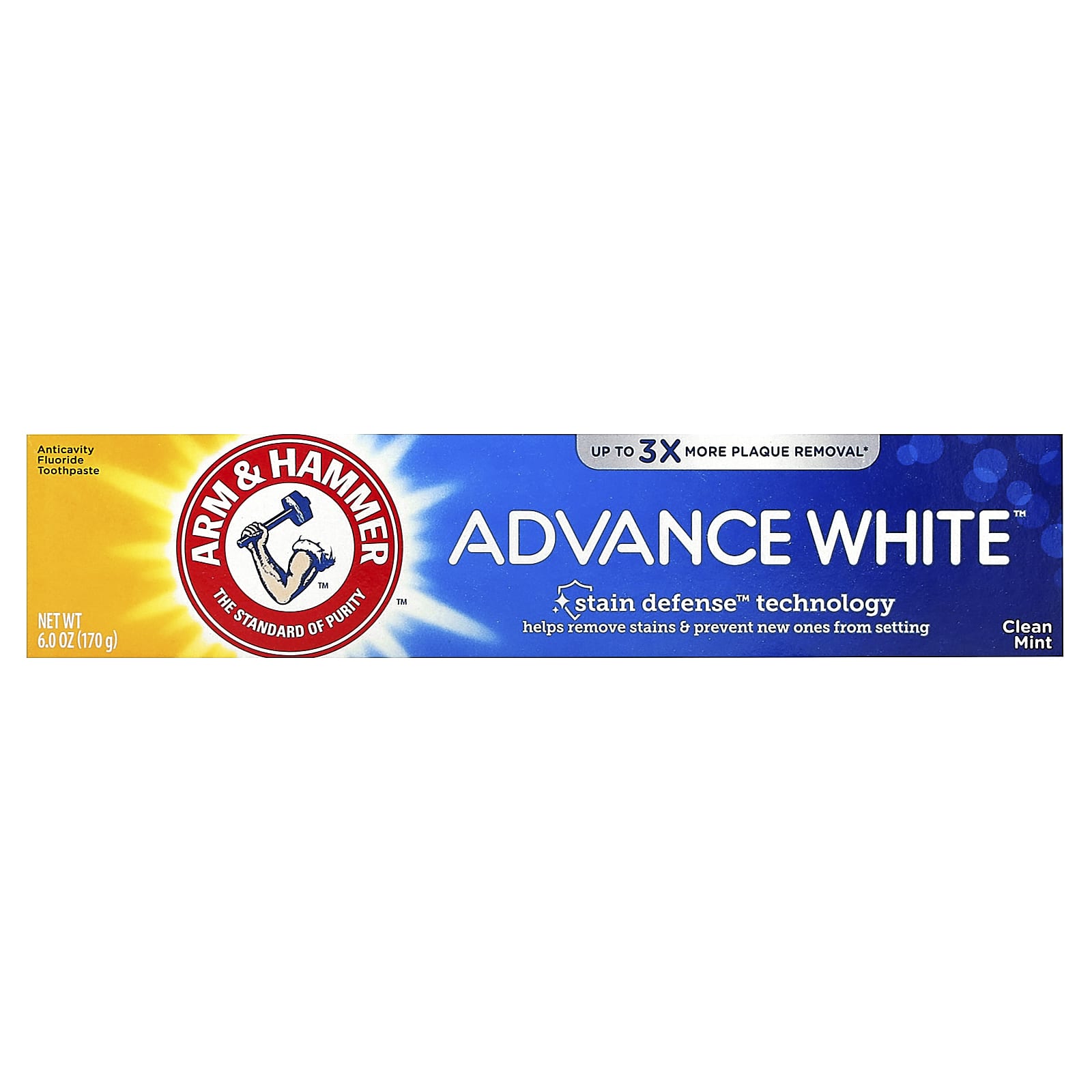 Arm & Hammer Advance White Toothpaste, 6 oz - Clean Mint, Stronger Teeth - Image 2