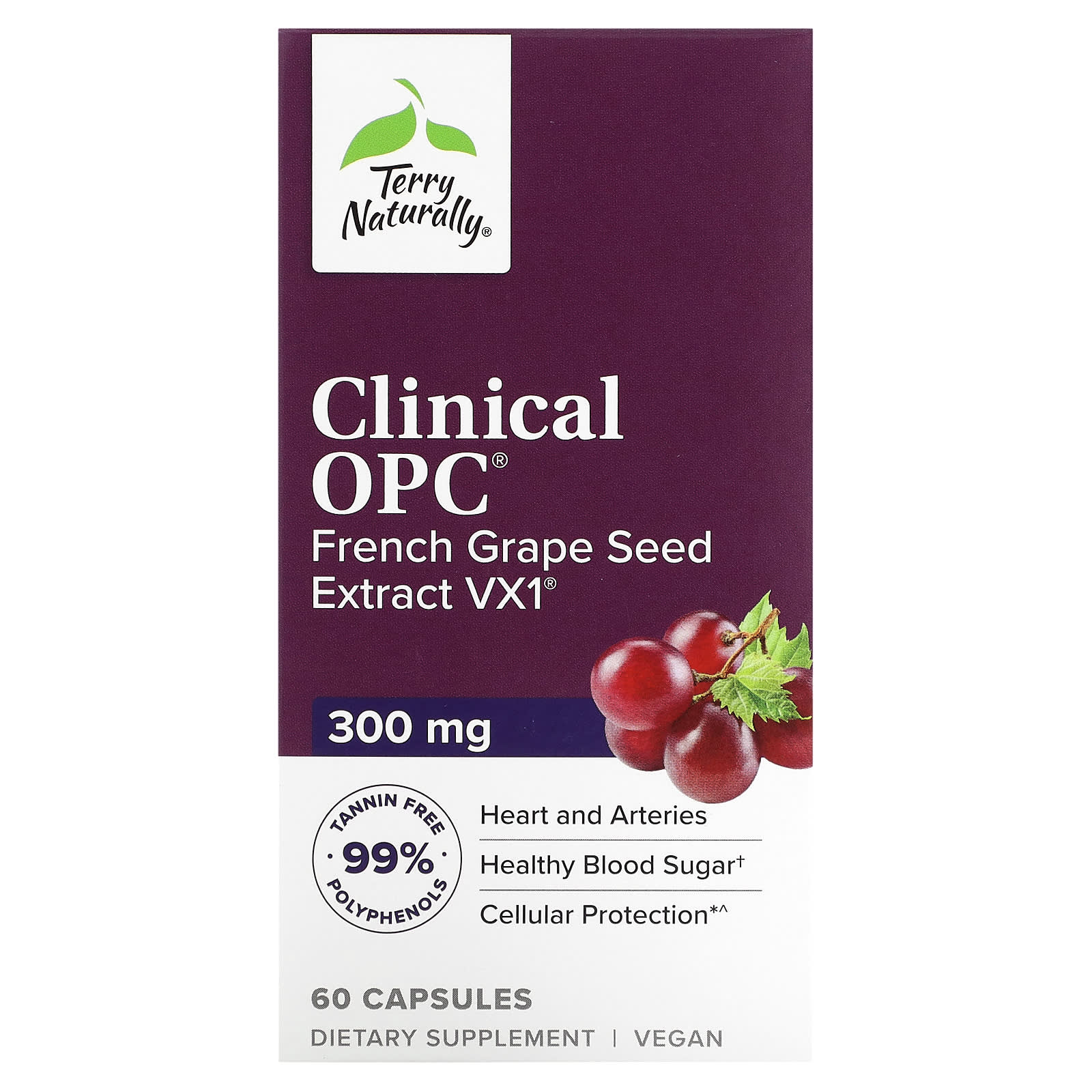 Terry Naturally, Clinical OPC, 300 mg, 60 Capsules - Image 1