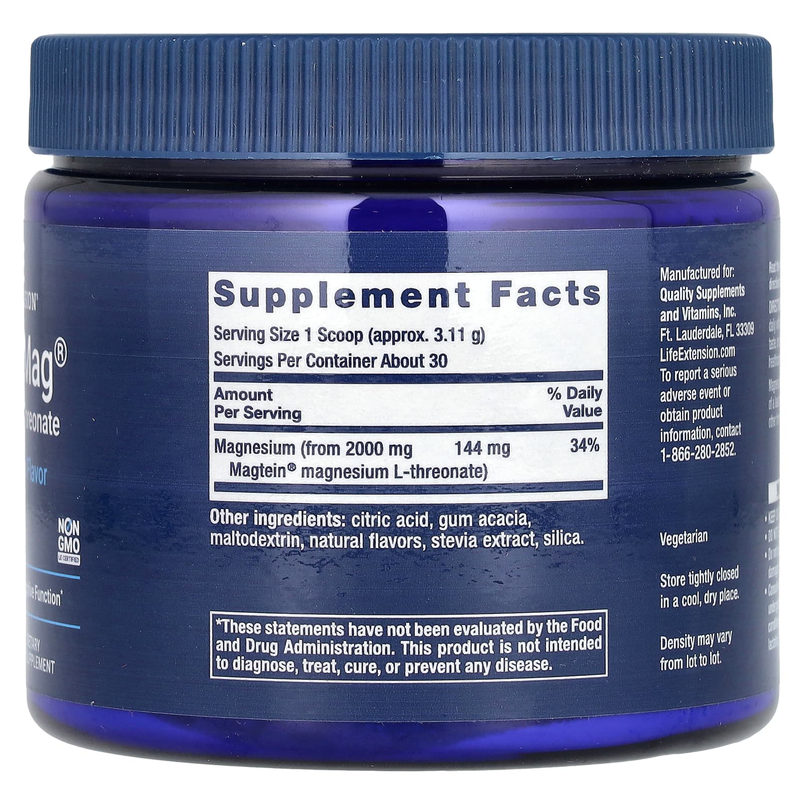 Life Extension, Neuro-Mag Magnesium L-Threonate, Tropical Punch , 3.293 oz (93.35 g) - Image 2