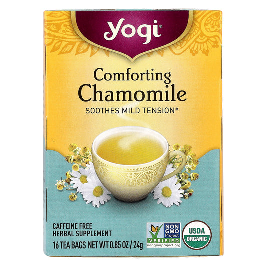 Yogi Tea, Comforting Chamomile, Caffeine Free, 16 Tea Bags, 0.85 oz (24 g) - Image 1