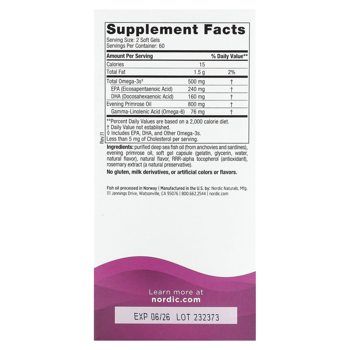 Nordic Naturals, Omega Woman with Evening Primrose Oil, 120 Soft Gels - Image 2