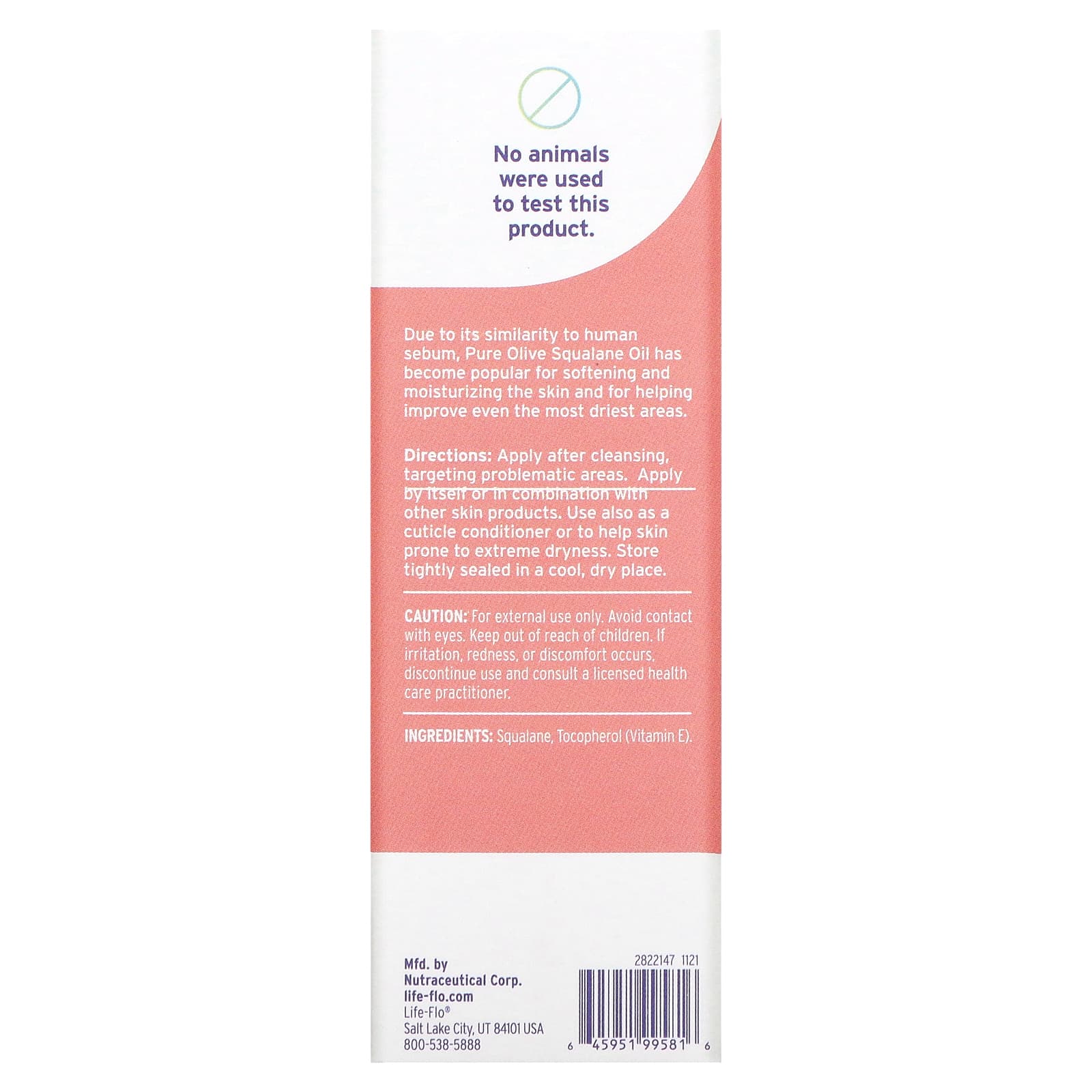 Life-flo, Pure Olive Squalane Oil, 2 fl oz (59 ml) - Image 2