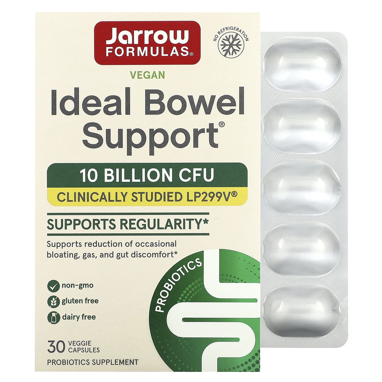 Jarrow Formulas LP299V Probiotics, 10 Billion CFU, 30 Capsules - Image 1