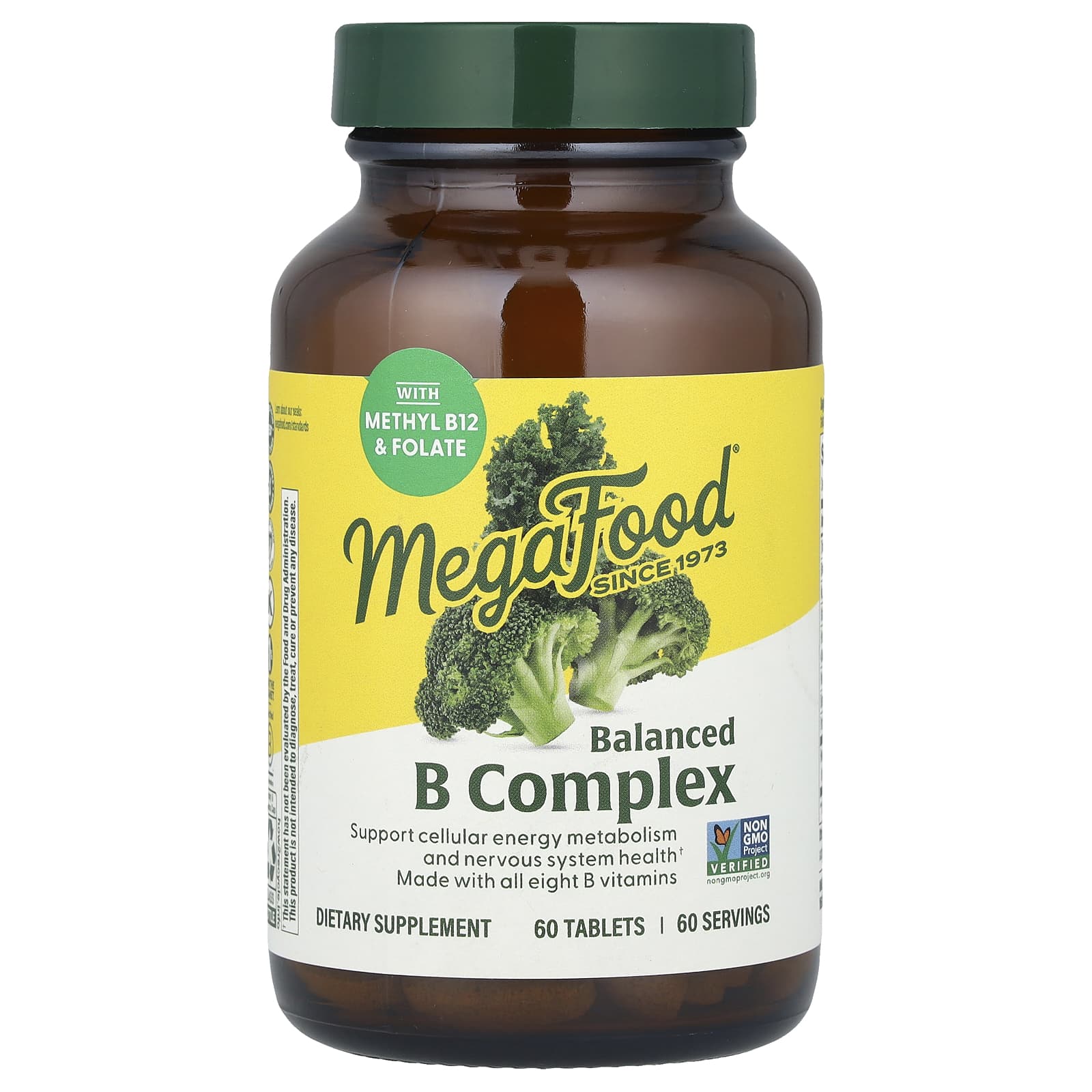 MegaFood, Balanced B Complex, 60 Tablets - Image 1