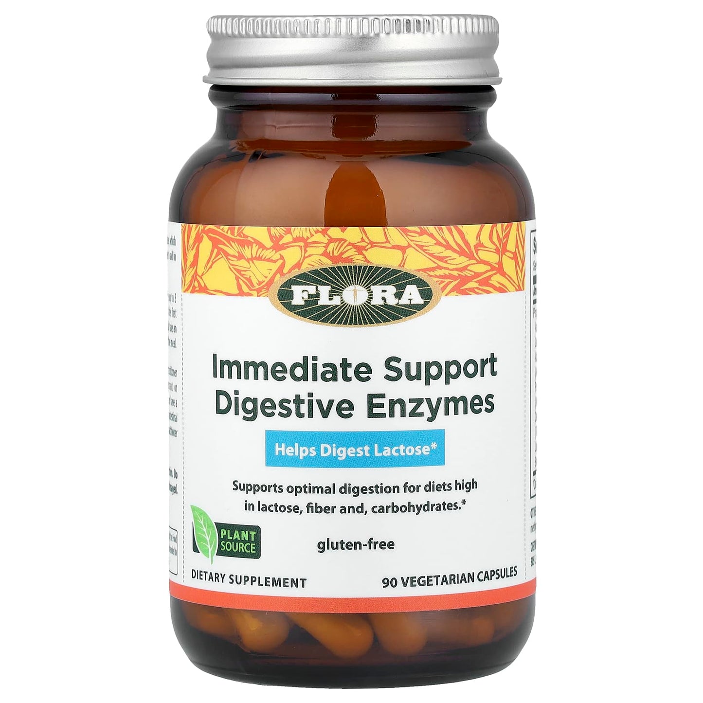 Flora Digestive Enzymes for Lactose, Gluten Free, Vegetarian Capsules - Image 1