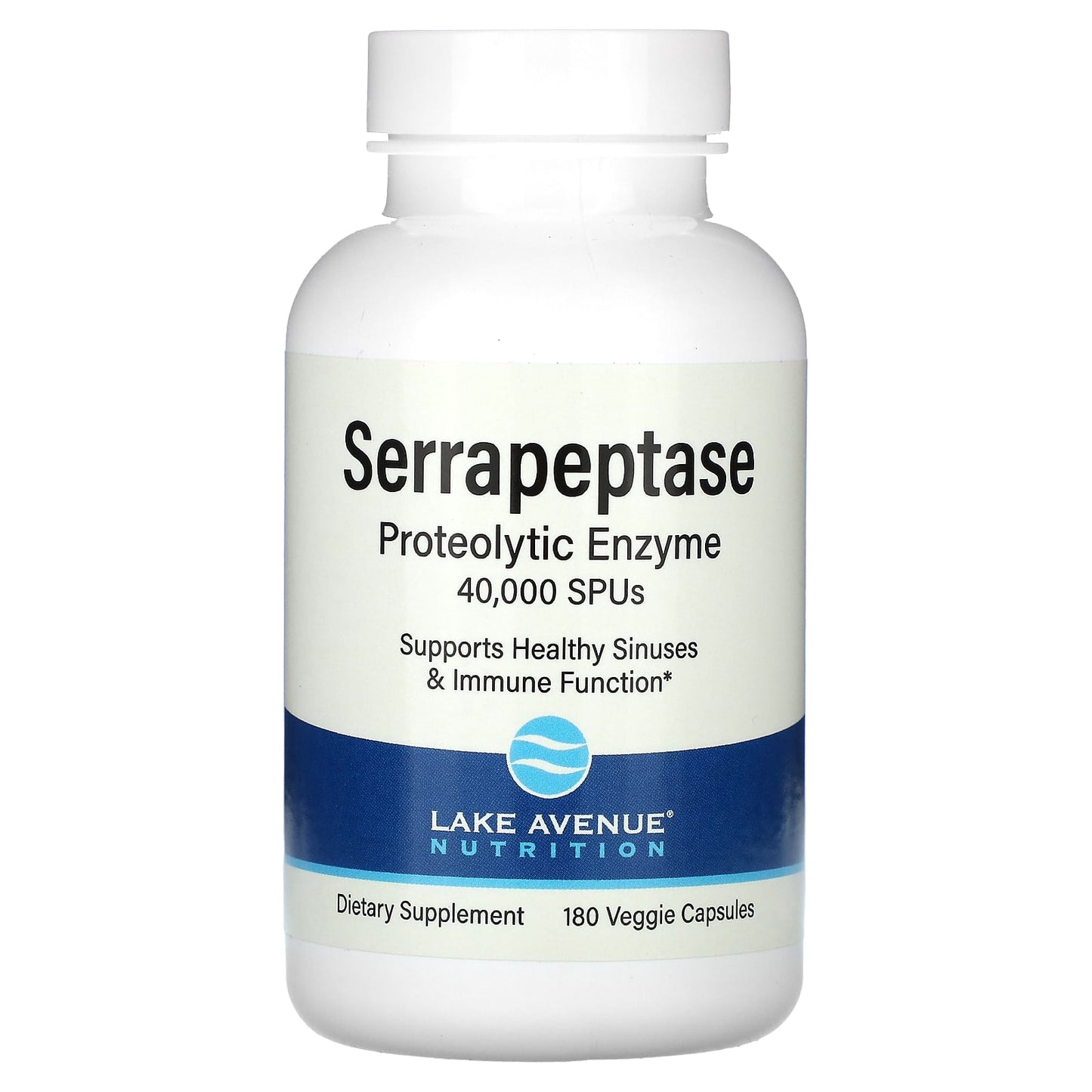 Serrapeptase Enzyme Supplement for Healthy Sinuses & Immune Function - 40,000 SPU - Image 1