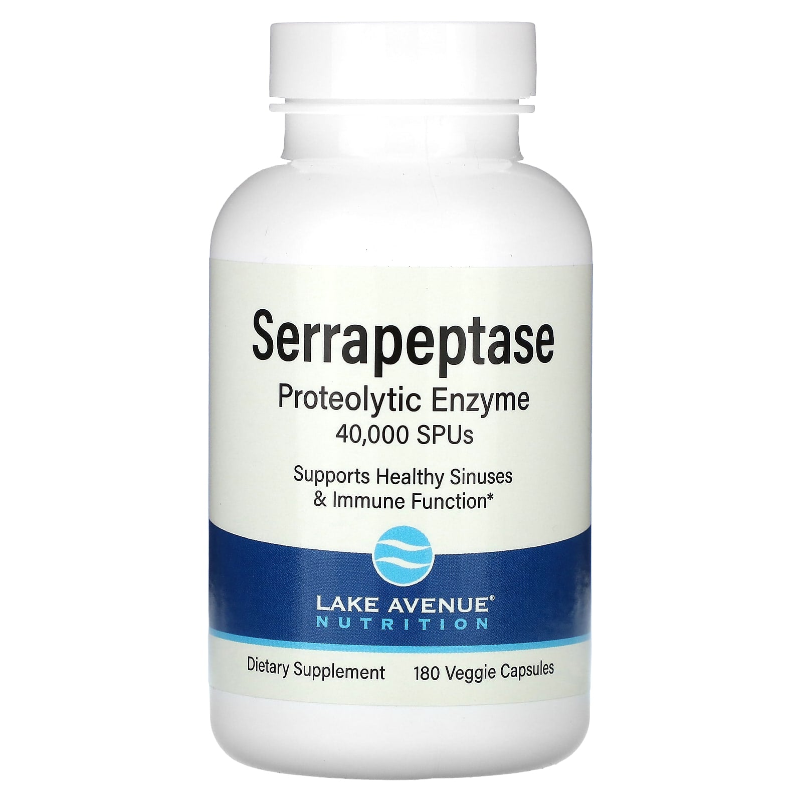 Serrapeptase Enzyme Supplement for Healthy Sinuses & Immune Function - 40,000 SPU - Image 1