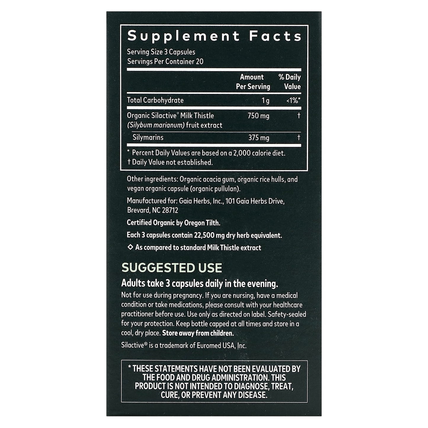 Gaia Herbs Milk Thistle 60 Vegan Capsules for Healthy Liver Function - Image 2