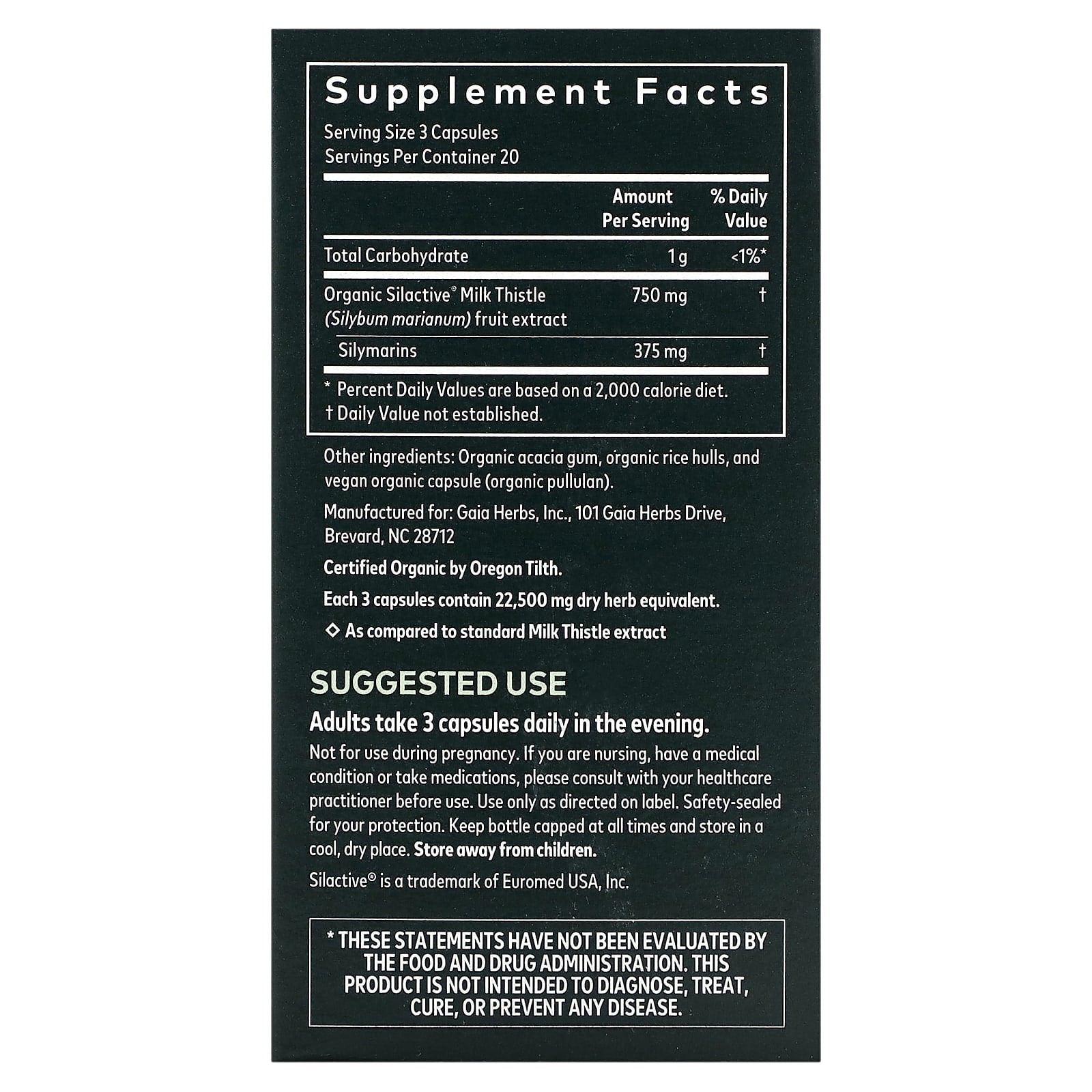 Gaia Herbs Milk Thistle 60 Vegan Capsules for Healthy Liver Function - Image 2