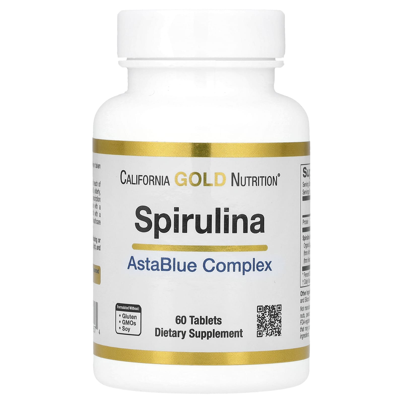 Spirulina Antioxidant Supplement with AstaBlue Complex - 60 Tablets - Image 1