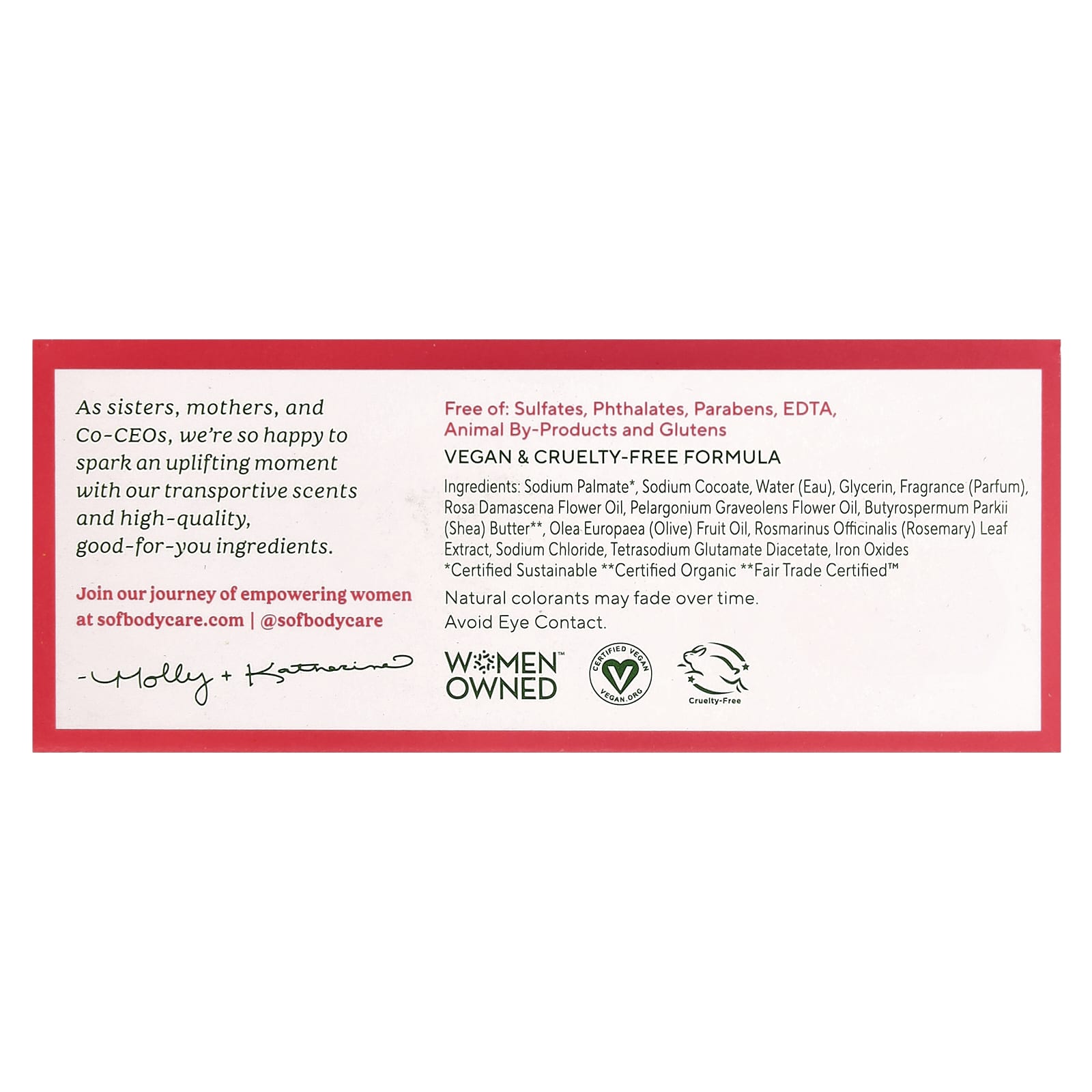 SoF, Triple Milled Bar Soap with Shea Butter, Wild Rose, 6 oz (170 g) - Image 2