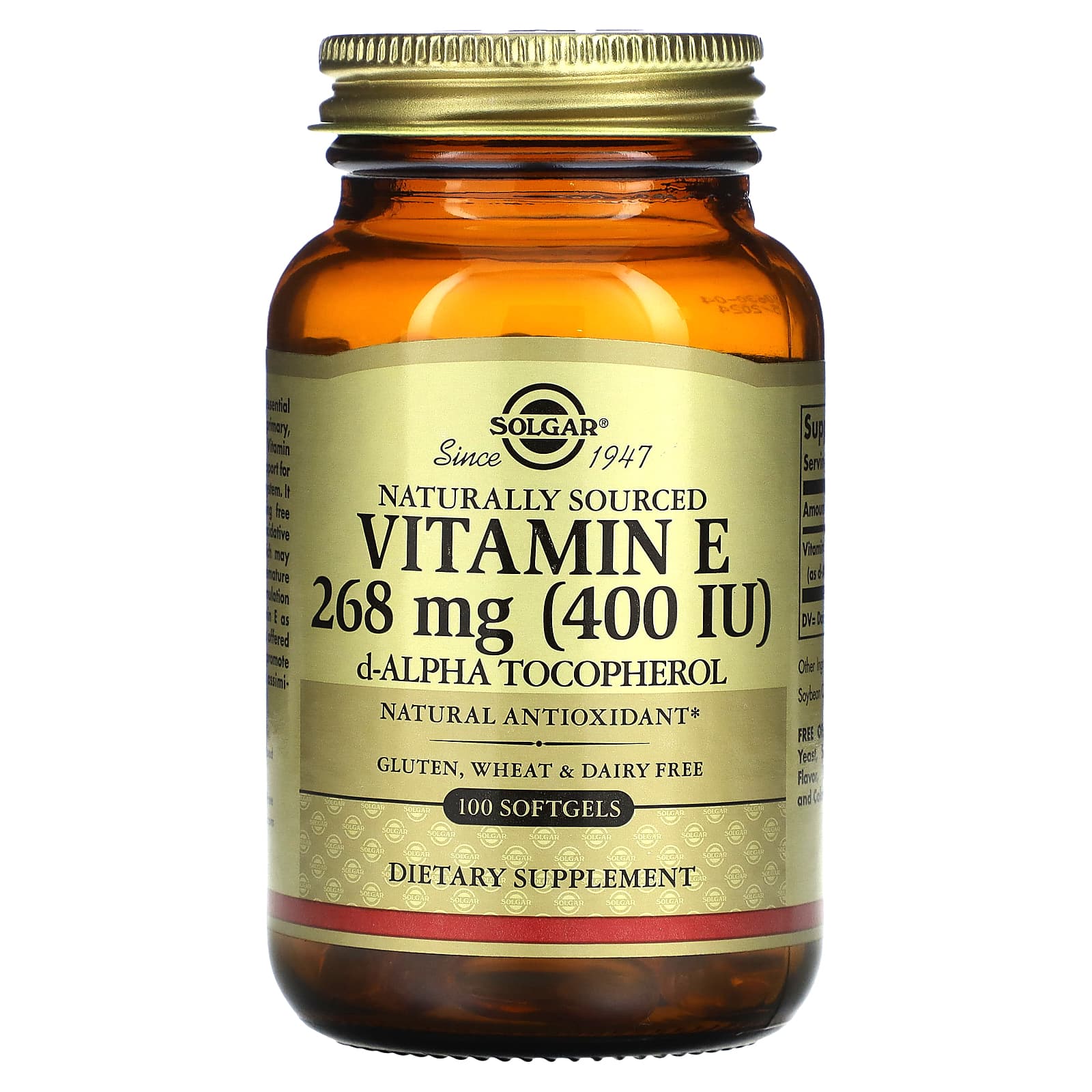 Solgar, Vitamin E, 268 mg (400 IU), 100 Softgels