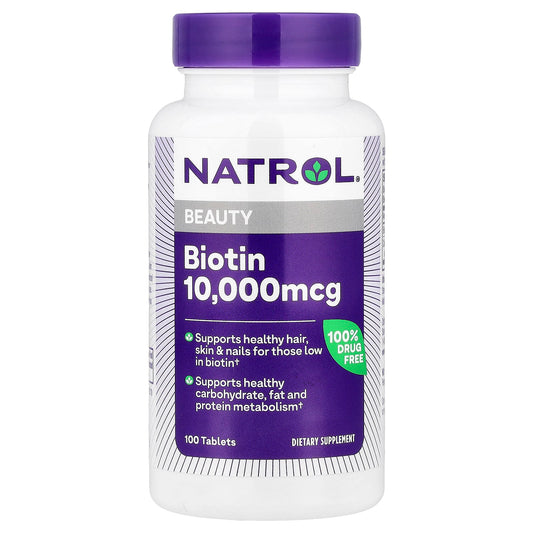 Natrol, Biotin, 100 Tablets - Image 1