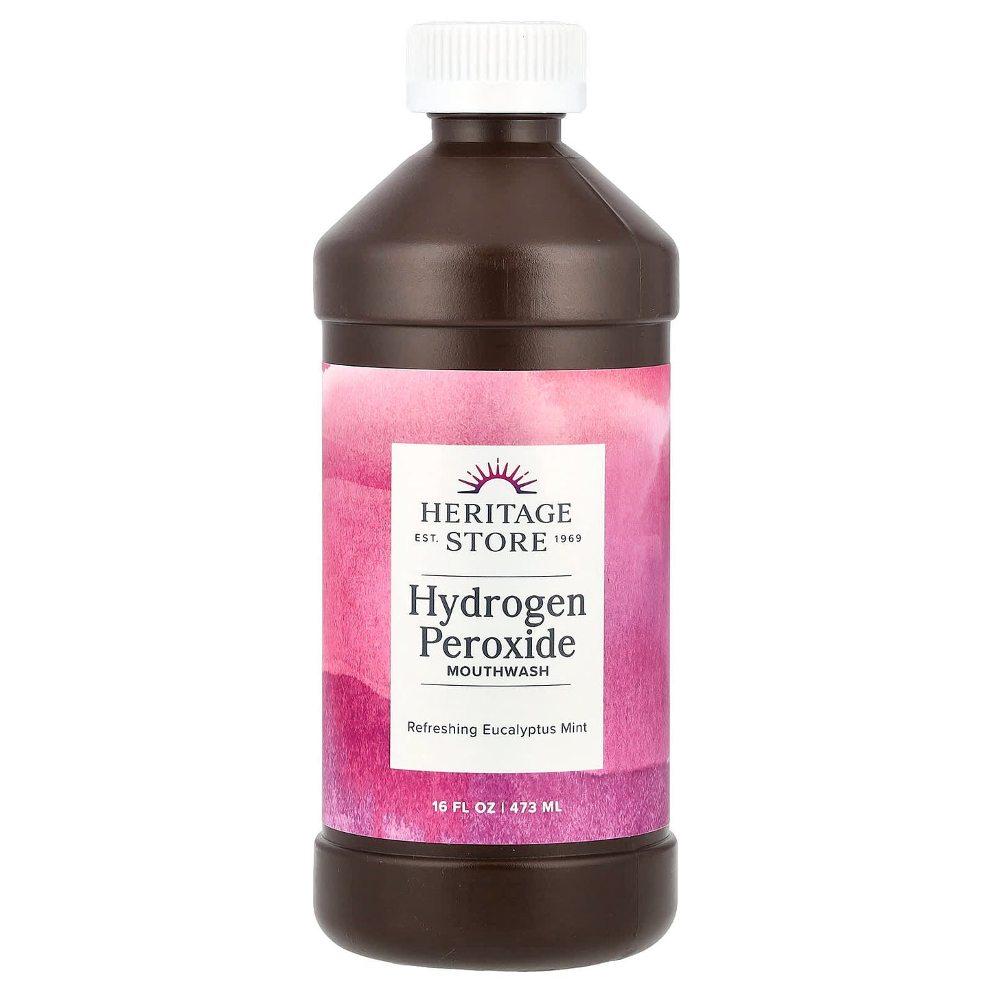 Heritage Store Eucalyptus Mint Hydrogen Peroxide Mouthwash, 16 fl oz - Image 1
