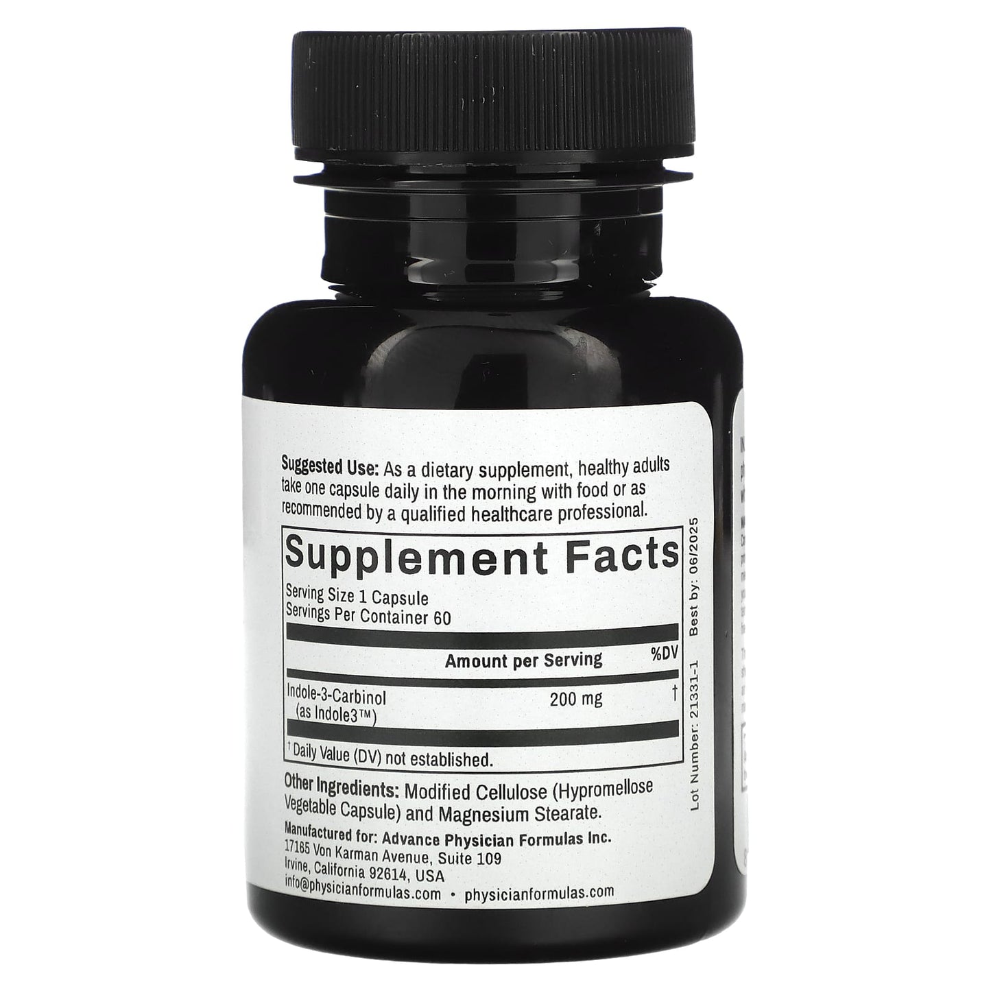 Indole-3-Carbinol Supplement 200mg, 60 Capsules by Advance Physician Formulas - Image 2