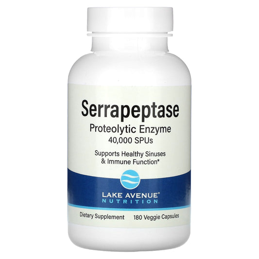 Serrapeptase Enzyme Supplement for Healthy Sinuses & Immune Function - 40,000 SPU - Image 1
