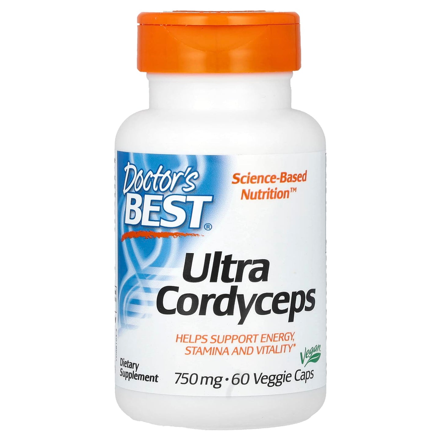 Boost Energy & Stamina with Doctor's Best Ultra Cordyceps 750mg, 60 Veggie Caps - Image 1
