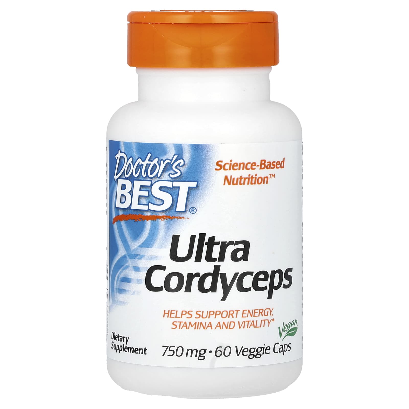 Boost Energy & Stamina with Doctor's Best Ultra Cordyceps 750mg, 60 Veggie Caps - Image 1