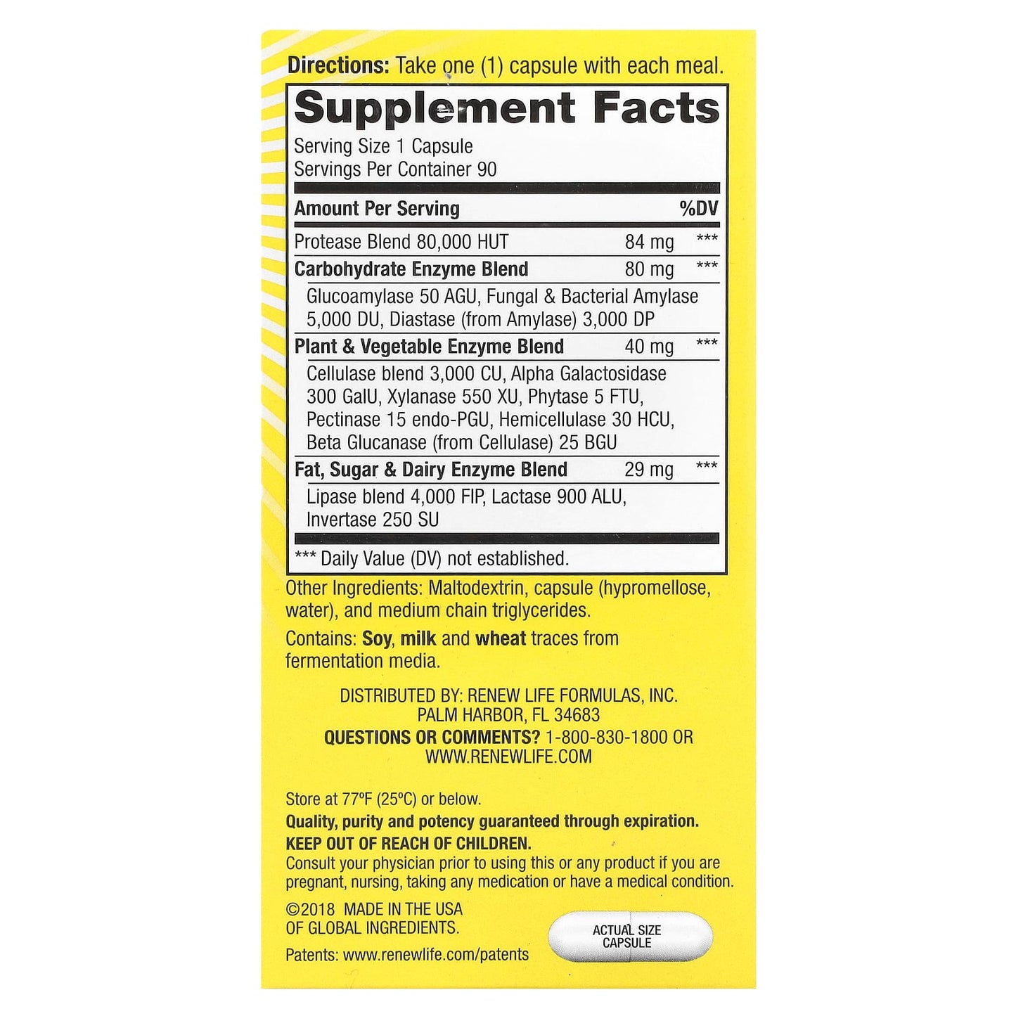 Renew Life, DigestMore™ Ultra Enzymes, 90 Vegetarian Capsules - Image 2